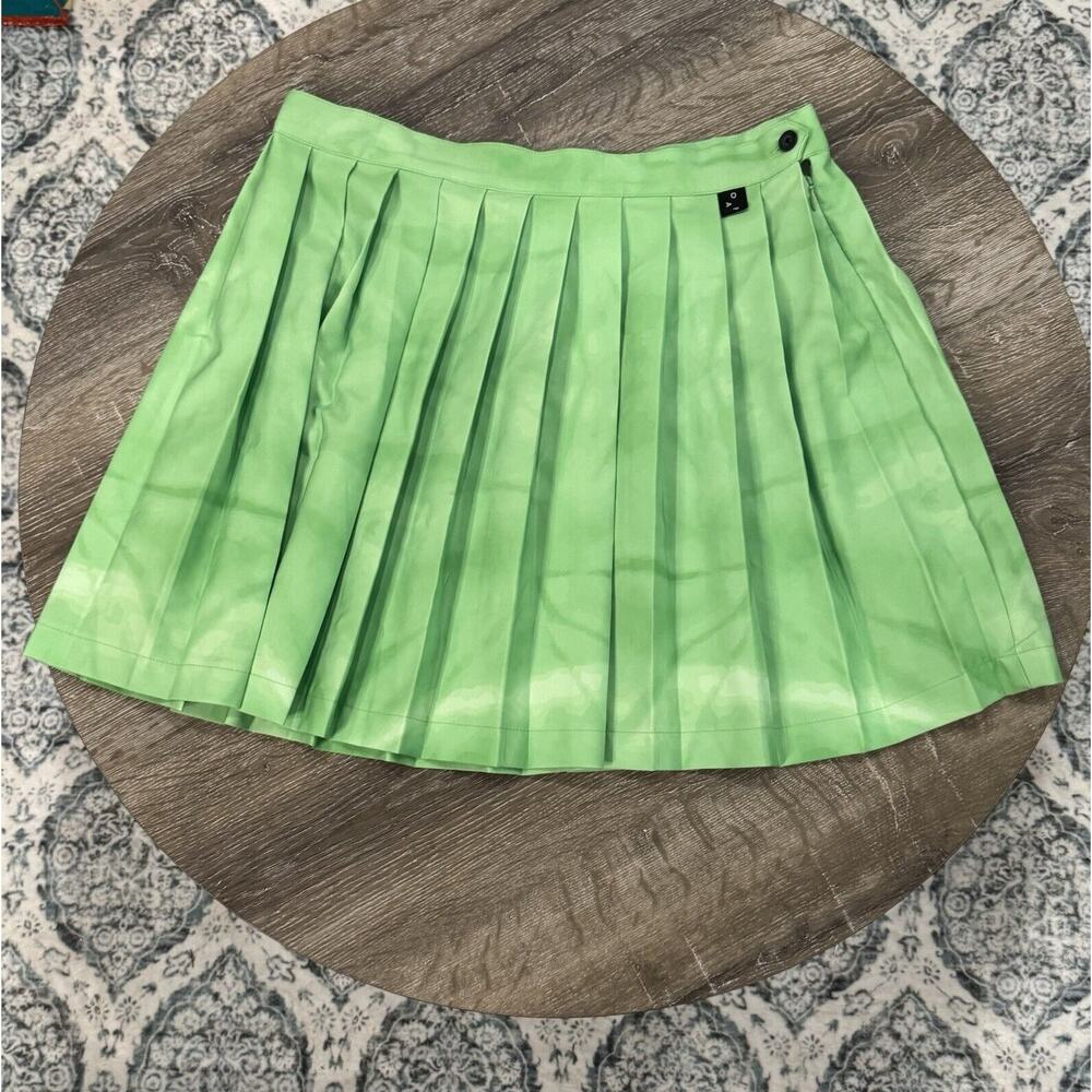 Lazy OAF Green Slime Pleated Skirt US 12 UK 16 EUC - Picture 2 of 7